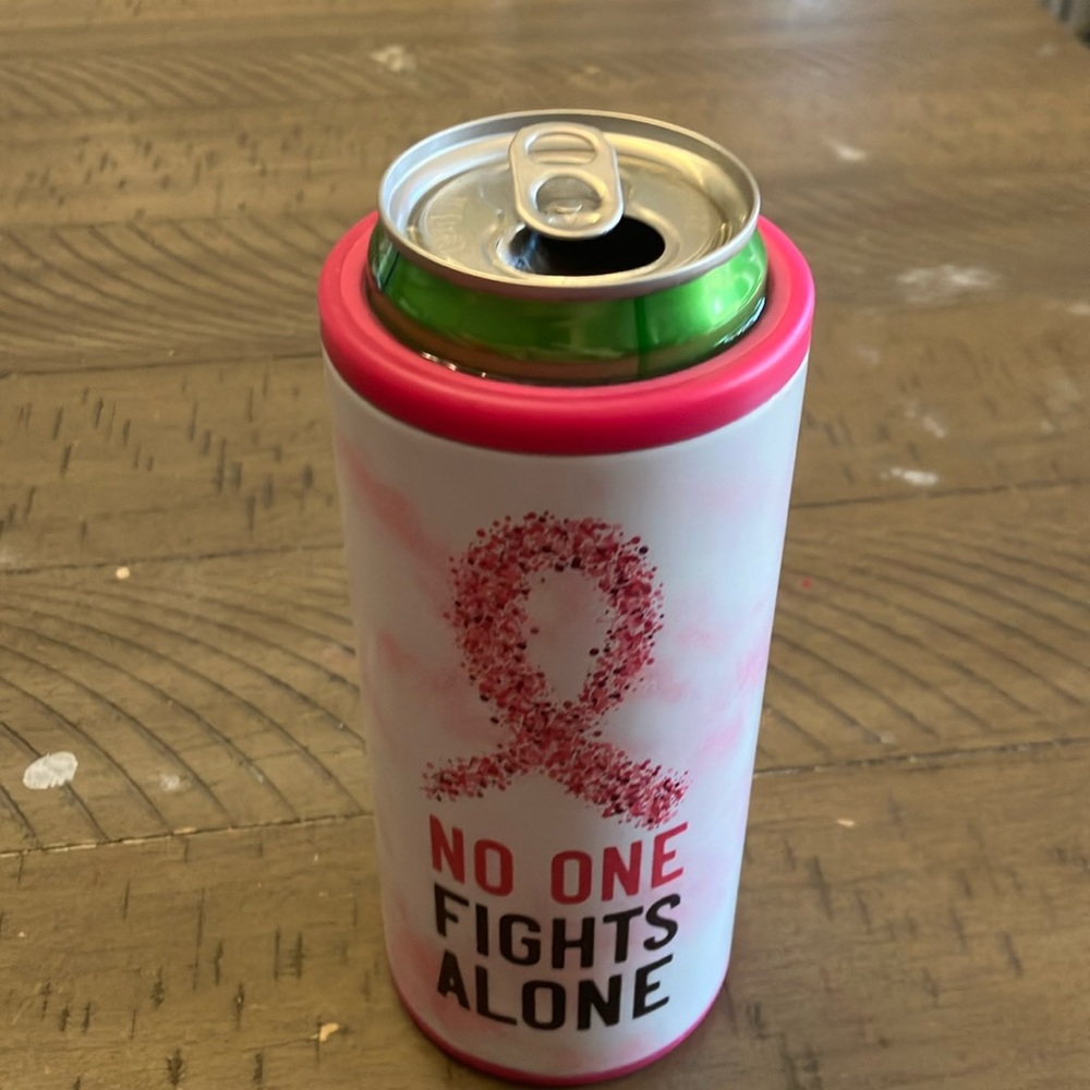 Pink Ribbon Can Cooler